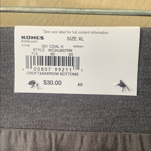 24. Activewear Bundle XL/1X croft & barrow Gray Knit Mini Skorts, Peach Shorts - Picture 3 of 6